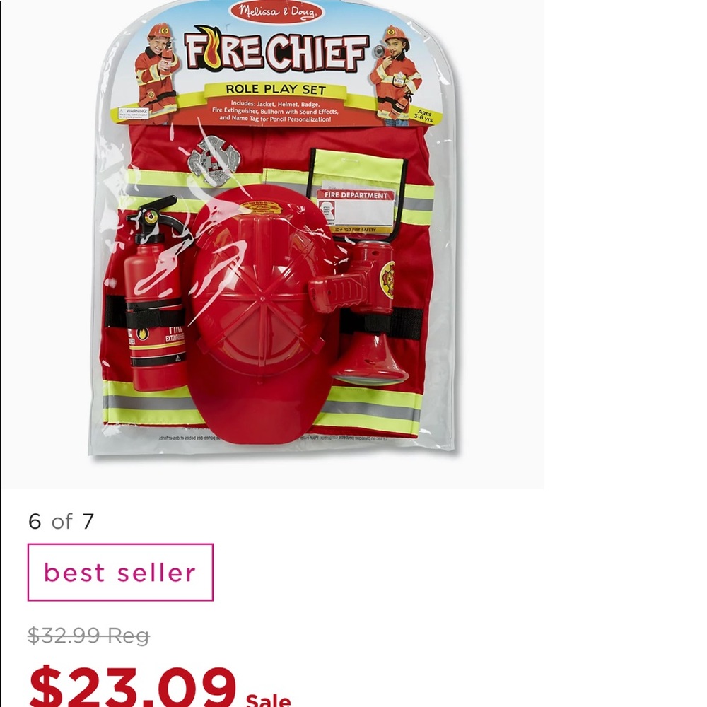 Melissa & Doug Fire Chief Costume - Kids